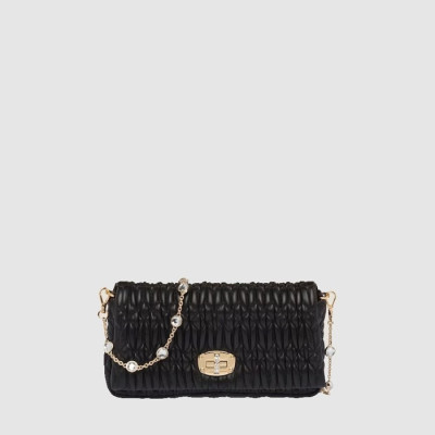 미우미우 여성 크리스탈 가죽 백  - Miumiu Womens Crystal Leather Bag - miu274x