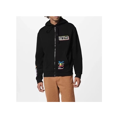 루이비통 남성 블랙 후드티 - Louis vuitton Mens Black Hoodie - lv287x