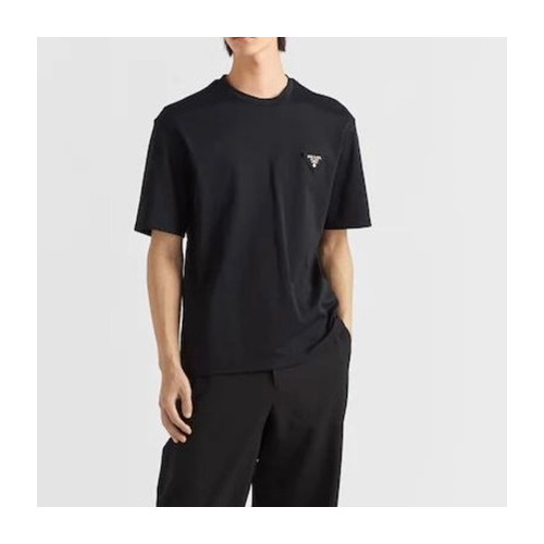 프라다 남성 크루넥 블랙 반팔티 - Prada Mens Black Tshirts - pr501x