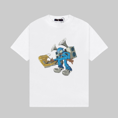 루이비통 남성 화이트 크루넥 반팔티 - Louis vuitton Mens White Short sleeved T-shirts - lv329x