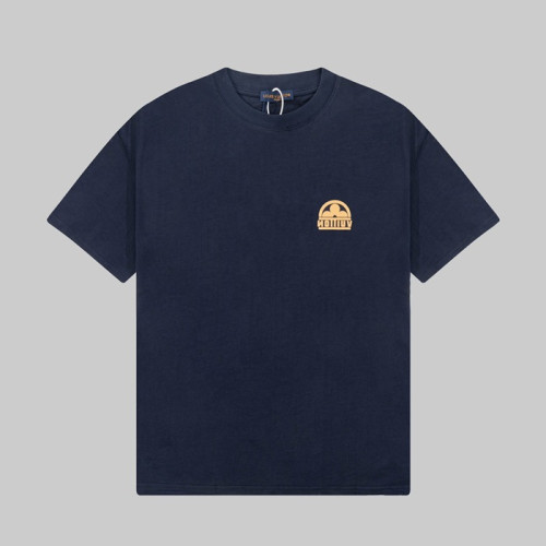 루이비통 남성 네이비 크루넥 반팔티 - Louis vuitton Mens Navy Short sleeved T-shirts - lv334x