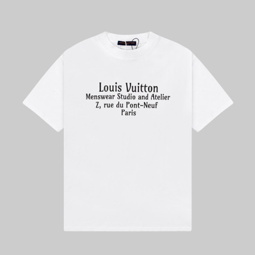 루이비통 남성 화이트 크루넥 반팔티 - Louis vuitton Mens White Short sleeved T-shirts - lv339x