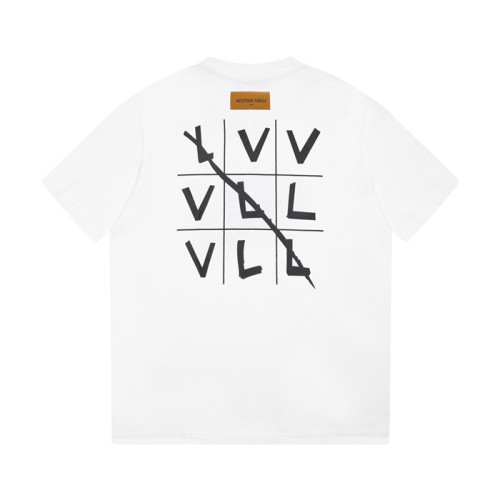 루이비통 남성 화이트 크루넥 반팔티 - Louis vuitton Mens White Short sleeved T-shirts - lv346x