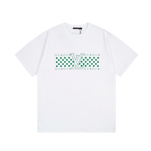 루이비통 남성 화이트 크루넥 반팔티 - Louis vuitton Mens White Short sleeved T-shirts - lv350x