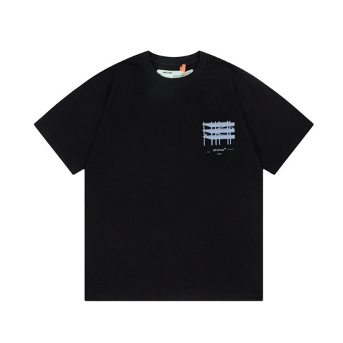 오프화이트 남/녀 모던 블랙 반팔티 - Off white Unisex Black Tshirts - of13x