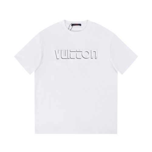 루이비통 남성 화이트 크루넥 반팔티 - Louis vuitton Mens White Short sleeved T-shirts - lv359x