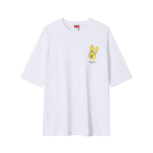 겐조 남/녀 화이트 크루넥 반팔티 - Kenzo Unisex White Tshirts - ken207x