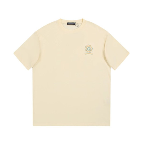 크롬하츠 남성 아이보리 크루넥 반팔티 - Chrom Hearts Mens Ivory Short sleeved T-shirts - chr474x