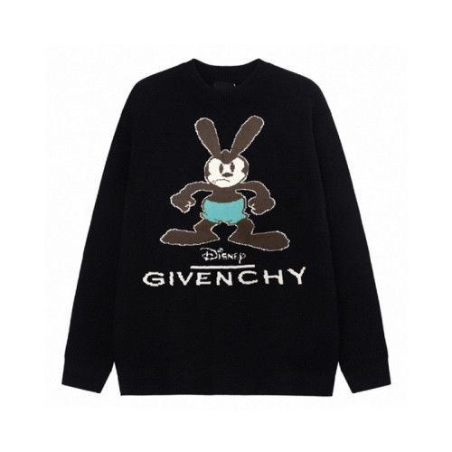 지방시 남성 블랙 크루넥 니트 - Givenchy Mens Black Knits - gi157x