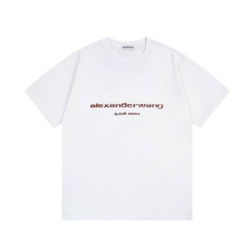 알렉산더왕 남성 이니셜 화이트 반팔티 - Alexander wang Mens White Tshirts - alx226x