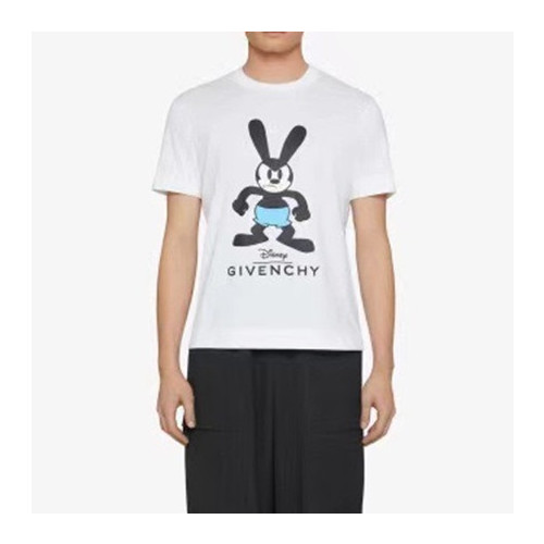 지방시 남성 크루넥 화이트 반팔티 - Givenchy Mens White Short Sleeved Tshirts - gi161x