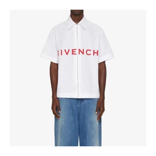 지방시 남성 화이트 폴로 반팔티 - Givenchy Mens White Short Sleeved Tshirts - gi164x