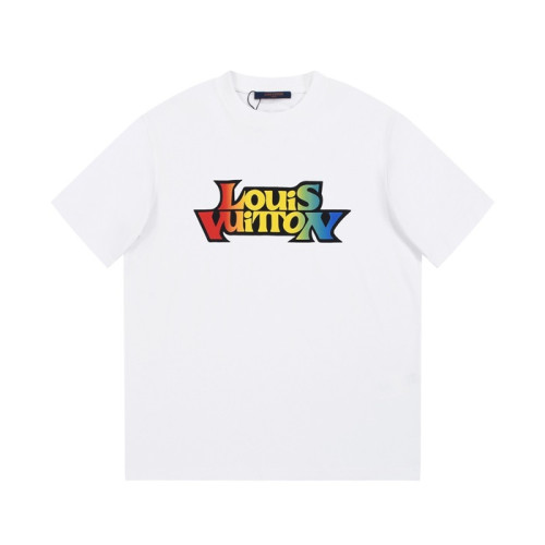 루이비통 남성 화이트 크루넥 반팔티 - Louis vuitton Mens White Short sleeved T-shirts - lv423x