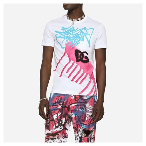 돌체앤가바나 남/녀 화이트 반팔티 - Dolce&Gabbana Unisex White Tshirts - dol390x