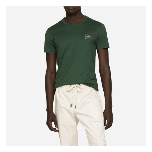 돌체앤가바나 남성 그린 반팔티 - Dolce&Gabbana Mens Green Tshirts - dol394x