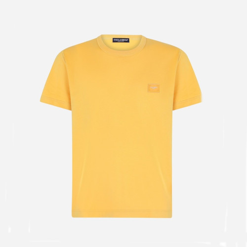 돌체앤가바나 남성 옐로우 반팔티 - Dolce&Gabbana Mens Yellow Tshirts - dol397x