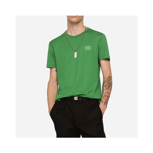 돌체앤가바나 남성 그린 반팔티 - Dolce&Gabbana Mens Green Tshirts - dol398x