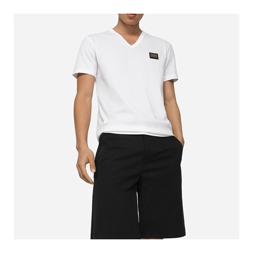 돌체앤가바나 남성 화이트 반팔티 - Dolce&Gabbana Mens White Tshirts - dol399x