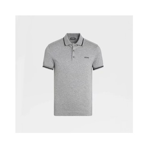 제냐 남성 그레이 폴로 반팔티 - Zegna Mens Gray Tshirts - ze62x