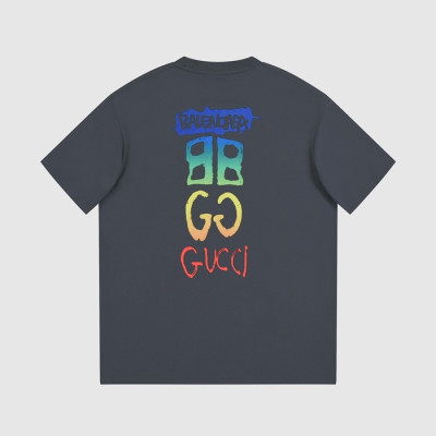 발렌시아가 남성 크루넥 그레이 반팔티 - Balenciaga Mens Gray Short sleeved T-shirts - ba179x