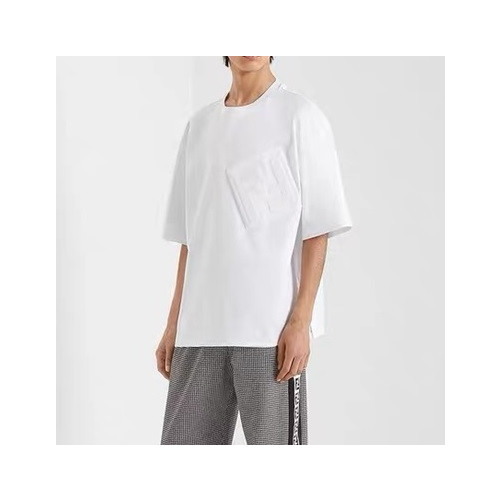 펜디 남성 화이트 크루넥 반팔티 - Fendi Mens White Short sleeved T-shirts - fe66x