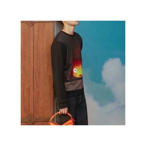 로에베 남성 블랙 맨투맨 - Loewe Mens Black Tshirts - loe703x