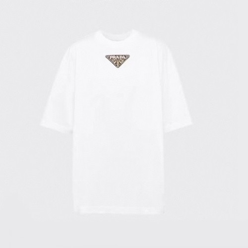 프라다 남/녀 화이트 크루넥 반팔티 - Prada Unisex White Short sleeved Tshirts - pr319x