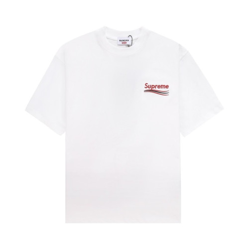 발렌시아가 남성 크루넥 화이트 반팔티 - Balenciaga Mens White Short sleeved T-shirts - ba191x