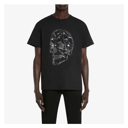알렉산더맥퀸 남성 블랙 크루넥 반팔티 - Alexander Mcqueen Mens Black Tshirts - alx0118x