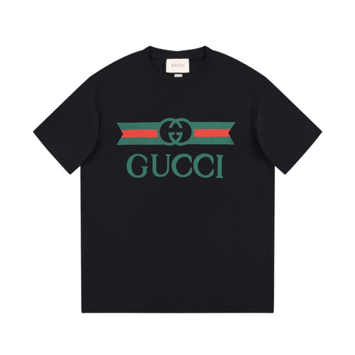 구찌 남/녀 블랙 크루넥 반팔티 - Gucci Unisex Black Short sleeved T-shirts - gu298x