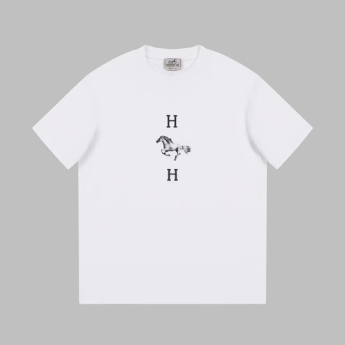 에르메스 남성 화이트 크루넥 반팔티 - Hermes Mens White Short sleeved T-shirts - he64x