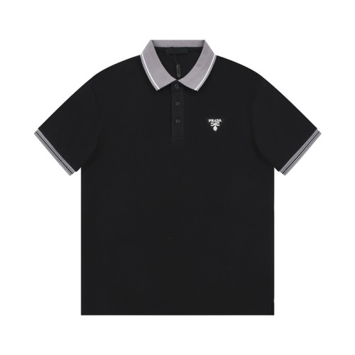 프라다 남/녀 블랙 폴로 반팔티 - Prada Unisex Black Short sleeved Tshirts - pr322x
