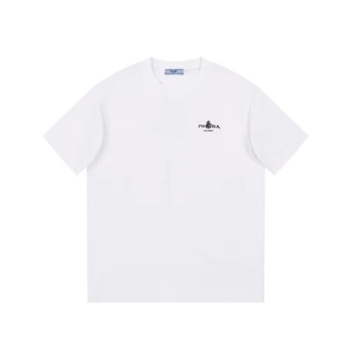 프라다 남성 화이트 반팔티 - Prada Mens White Tshirts - pr324x