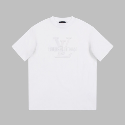 루이비통 남성 화이트 크루넥 반팔티 - Louis vuitton Mens White Short sleeved T-shirts - lv588x