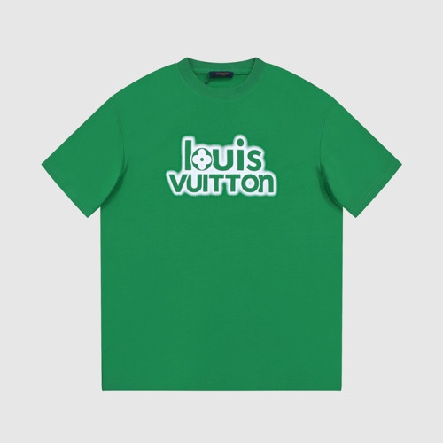 루이비통 남성 그린 크루넥 반팔티 - Louis vuitton Mens Green Short sleeved T-shirts - lv592x
