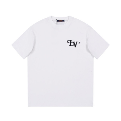 루이비통 남성 화이트 크루넥 반팔티 - Louis vuitton Mens White Short sleeved T-shirts - lv593x