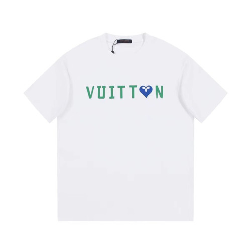 루이비통 남성 화이트 크루넥 반팔티 - Louis vuitton Mens White Short sleeved T-shirts - lv595x