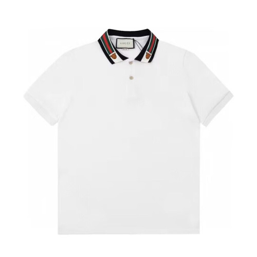 2023 구찌 남성 화이트 폴로 반팔티 - Gucci Mens White Short sleeved T-shirts - gu335x