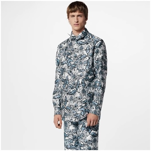 루이비통 남성 블루 셔츠 - Louis vuitton Mens Blue Tshirts - lv667x