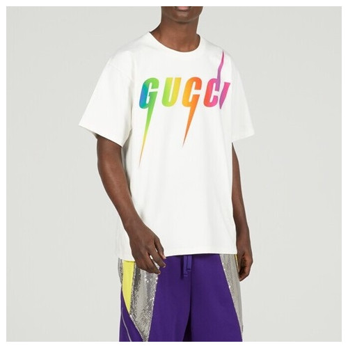 구찌 남/녀 화이트 크루넥 반팔티 - Gucci Unisex White Short sleeved T-shirts - gu362x