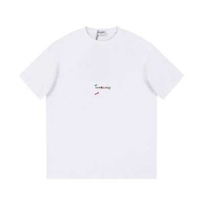 입생로랑 남성 화이트 크루넥 반팔티 - Saint laurent White Short sleeved Tshirts - ysl345x