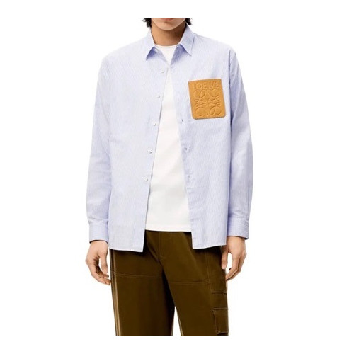 로에베 남성 클래식 블루 셔츠 - Loewe Mens Blue Tshirts - loe708x