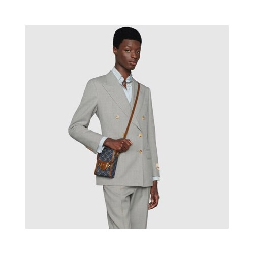 구찌 남/녀 블루 미니 홀스빗 폰백 - Gucci Unisex Blue Mini Bag - gu527x
