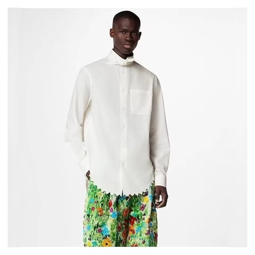 루이비통 남성 화이트 셔츠 - Louis vuitton Mens White Tshirts - lv684x
