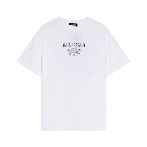 발렌시아가 남성 크루넥 화이트 반팔티 - Balenciaga Mens White Short sleeved T-shirts - ba273x