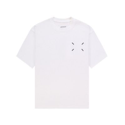 메종마르지엘라 남/녀 크루넥 화이트 반팔티 - Maison Margiela Unisex White Tshirts - mai134x