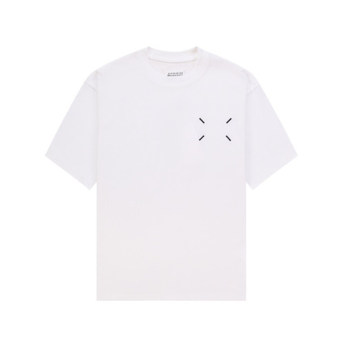 메종마르지엘라 남/녀 크루넥 화이트 반팔티 - Maison Margiela Unisex White Tshirts - mai134x