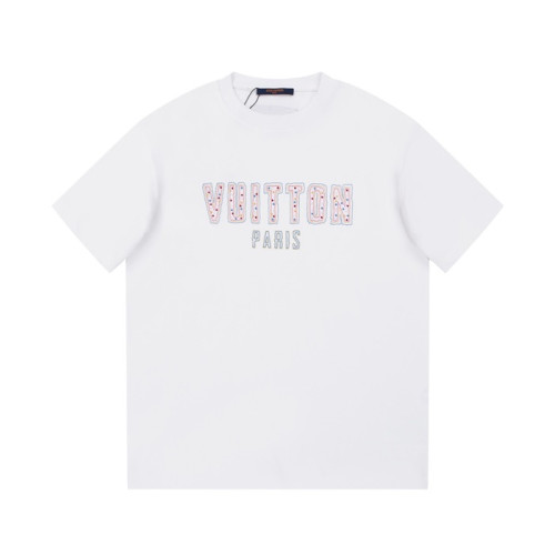 루이비통 남성 화이트 크루넥 반팔티 - Louis vuitton Mens White Short sleeved Tshirts - lv720x