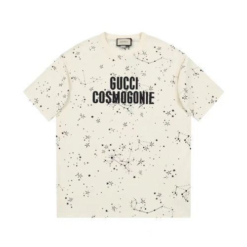 구찌 남/녀 아이보리 크루넥 반팔티 - Gucci Unisex Ivory Short sleeved Tshirts - gu582x