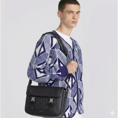 디올 남성 블랙 크로스백 - Dior Mens Black Cross Bag - di417x